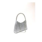 womenacs Gümüş Renk Su Damlası Taşlı Elde Abiye Clutch Portföy Düğün Nişan Kına Kadın Gece Çantası (askılı)