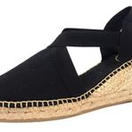 Women's cotton espadrille - TER - Black, 36 EU