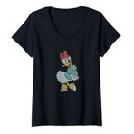 Womens Disney Mickey and Friends Classic Daisy Duck Sweet Pose V-Neck T-Shirt