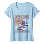 Womens Disney Mickey And Friends Mickey Mouse On The Go Since '28 V-Neck T-Shirt