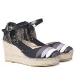 Women's espadrille in cotton fabric - LOLA - Black, 39 EU