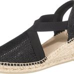 Women's espadrille in cotton fabric - TRITON - Black, 39 EU