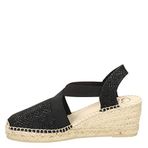 Women's espadrille in cotton fabric - TRITON - Black, 40 EU