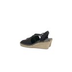 Women's espadrille in silk and cotton fabric - TURIA - Black, 35 EU