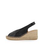 Women's leather espadrille - LAILA-P - Black, 39 EU