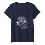 Womens Mickey Mouse Street Comic V-Neck T-Shirt