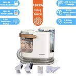 Womidi Halı Ve Koltuk Yıkama Makinesi 600w Güç 18.000 Pa Emiş Gücü Leke Çıkartma Makinesi 4 Başlıklı beyaz