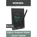 Wonara 8,5 Inç Grafik Tablet Eğitici Kalemli Silinebilir Not Çizim Panosu Taşınabilir Kullanım - Beyaz