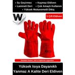 Wonara Deluxe Çok Amaçlı Kaynak Yangın Için Su Geçirmez Isıya Dayanıklı Yanmaz A Kalite Deri Eldiven