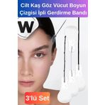 Wonara Özel Tasarım Günlük Cilt Kaş Göz Vücut Boyun Çizgisi Kaz Ayağı Pratik İpli Gerdirme Bandı 3'lü Set