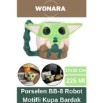 Wonara Özel Tasarım Sevgili Arkadaş Şık ve Dekoratif Hediyelik Porselen Baby Yoda Motifli Kupa Bardak