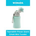 Wonara Özel Tasarım Taşınabilir Sızdırmaz Şişe Çocuk Pisuar Araba Yolculuk Lazımlık Kız Erkek Mini Tuvalet - Mavi