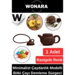 Wonara Özel Tasarım Yıkanabilir Minimalist Taşınabilir Bitki Çayı Demleme Süzgeci Çaydanlık Modeli