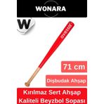 Wonara Özel Üretim Dayanıklı Kırılmaz Ahşap 71 cm Mükemmel Kavrayışlı Kaliteli Beyzbol Sopası
