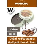 Wonara Özel Üretim Doğal Rahatlatıcı Hediyelik Ev Ofis Yoga Dekoratif Oda Kokusu Teneke Kutuda Kokulu Mum - Acı Kahverengi