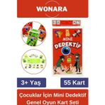 Wonara Özel Zeka Geliştirici Eğitici Ailece Çocuklara Eğlenceli Mini Dedektif Genl Oyun Kart Seti