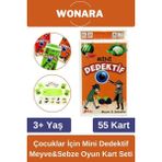 Wonara Özel Zeka Geliştirici Eğitici Ailece Çocuklara Eğlenceli Mini Dedektif Meyve&sebzeler Oyun Kart Seti - Çok Renkli
