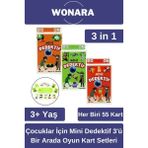 Wonara Özel Zeka Geliştirici Eğitici Ailece Çocuklara Eğlenceli Mini Dedektif Üçü Bir Arada Oyun Kart Seti - Çok Renkli