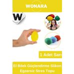 Wonara Pratik Yüksek Kalite El Bilek Çalıştırma Güçlendirme Fizik Tedavi Slikon Egzersiz Stres Topu