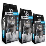 Wonder White Aktif Karbonlu İnce Taneli Topaklanan Kedi Kumu, 10 kg