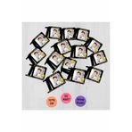 wonderlike 1 Yaş Temalı Fotoğraflı Ahşap Magnet 20 Adet - Kız Bebek Doğum Günü ve Mevlüt Hediyelikleri Dağıtmalık - 10x8 cm Resimli Buzdolabı Süsü - Rakam Formlu Çocuk Hatırası