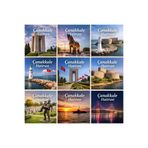 wonderlike 9 Parça Çanakkale Buzdolabı Magnet Seti, Şehir Temalı Dekoratif Mıknatıslı Biblo, Çanakkale Hatırası Hediyelik Eşya Paketi