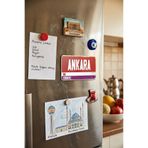 wonderlike Ankara 06 Şehir Temalı Retro Plaka Tasarımlı Dekoratif Buzdolabı Magneti - Hediyelik Hatıra