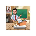 wonderlike Bay Öğretmen 3D Ahşap Biblo,Sevgiliye Hediye,Doğum Günü Hediyesi
