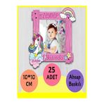 wonderlike Doğum Günü Fotoğraf Baskılı İsim Yazılı Magnet 25 Adet-25 Adet Kişiye Özel Fotoğraflı Ahşap Magnet - İsimli ve Resimli Doğum Günü Hediyeliği - 1 Yaş ve Bebek Mevlüt Hatırası Dağıtmalık Buzdolabı Süsü