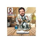 wonderlike İnşaat Ustası 3D Ahşap Biblo,Sevgiliye Hediye,Doğum Günü Hediye