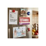 wonderlike İstanbul 34 Şehir Temalı Retro Plaka Tasarımlı Dekoratif Buzdolabı Magneti - Hediyelik Hatıra