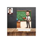 wonderlike Öğretmen Tahta Önü Karikatür Figürü,Sevgiliye Hediye,Doğum Günü Hediyesi