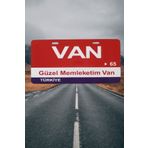 wonderlike Van Yazılı Dekoratif Plaka - Sarı Renk Araç İçi Cam Süsü ve Ofis Aksesuarı Hediyelik Levha