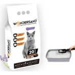 Wondersand Premium Beyaz Bentonit İnce Taneli Lavanta Kokulu Topaklanan 20 lt Kedi Kumu