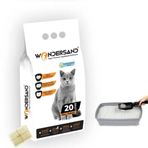 Wondersand Süper Premium Beyaz Bentonit İnce Taneli Marsilya Sabun Kokulu Topaklanan 20 lt Kedi Kumu