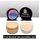 Wonderway Porselen Fondöten & Transparan Pudra Seti No:2 – Buğday Tenliler İçin Doğal ve Pürüzsüz Görünüm - No:2 Buğday Ten