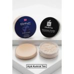 Wonderway Yoğun Kapatıcı Porselen Fondöten & Transparan Pudra Set No:1 Açık Kumral Ten Sünger ve Göz Kalemi ile