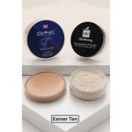 Wonderway Yoğun Kapatıcı Porselen Fondöten & Transparan Pudra Set No:3 Esmer Ten Sünger ve Göz Kalemi ile