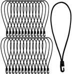 wonkeken 30 adet kancalı germe lastiği, kancalı genişletici, 25 cm, çok fonksiyonlu branda gergisi, kanca, siyah, branda, çadır, ağ, kamp, römork brandası, havuz örtüsü
