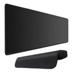 WONKEY PRO - Dikişli Gaming Mouse Pad, Oyuncu Gamer Mousepad, Uzun ve Büyük Boy XXLarge Masa Matı (90x40 cm - XXL, Siyah)