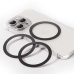 WONLIVE Evrensel Metal Halka, MagSafe Halka Mıknatıs için MagSafe Kablosuz Şarj Cihazı/Araç Tutucu ile Uyumlu, iPhone/Samsung/Android Telefon Kılıfları için 3 Adet Metal Yüzük (Manyetiksiz), Siyah