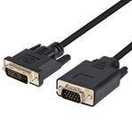 Wonlyus DVI - VGA Kablosu, DVI-D 24+1 - VGA 3,3 Ayak Kablosu Erkek - Erkek Altın Kaplama Kablo, Bilgisayar, PC Ana Bilgisayar, Dizüstü Bilgisayar, Ekran Kartı HDTV, LG HP Dell Monitör, Ekran ve Projektör için