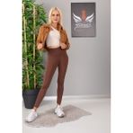 Wonmex Kapitone Kumaş Gömlek Yaka Tam Kalıp Çıtçıt Detaylı Kadın Ceket - Açık Taba