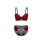 wonna lingerie güngören2041 Angelica Suni Deri Sütyen Ve Külot Takımı-Push Up Dolgulu Balenli-2041-Bordo