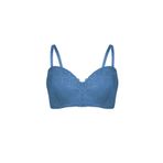 wonna lingerie güngören2334 Dantelli Tak-Çıkar Askılı Straplez Sütyen - Bütün Kap, Dolgusuz - 2334 - Mavi