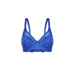 wonna lingerie güngören2348/ Tül Detaylı Dantelli Sütyen - Dolgusuz - 2348 - Saks