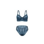 wonna lingerie güngören2483! Dantelli Minimizer Sütyen Külot Takım - 2483 - Mavi