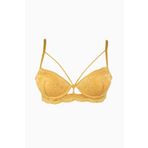 wonna lingerie güngören2492 Lastik Şerit Detaylı Dekolte Sütyen - Dolgusuz - 2492 - Hardal