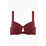 wonna lingerie güngören2510* Çapraz Lastik Detaylı Dantelli Dekolte Sütyen - 2510 - Bordo