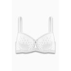 wonna lingerie güngören2510 Çapraz Lastik Detaylı Dantelli Dekolte Sütyen - 2510 - Ekru